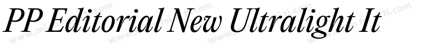PP Editorial New Ultralight Italic字体转换